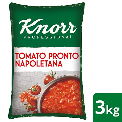 Knorr Professional Napoletana Zak Tomatensaus 3 kg - Knorr Napoletana is bereid met zongerijpte Italiaanse tomaten.